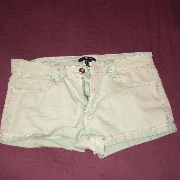 Pale Blue Denim Jean Shorts Size 29 - Picture 2 of 6